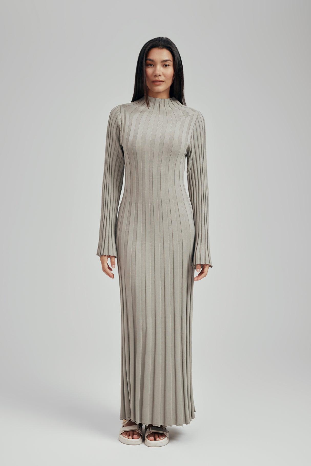 Remi Ribbed Knit Long Sleeve Maxi Dress