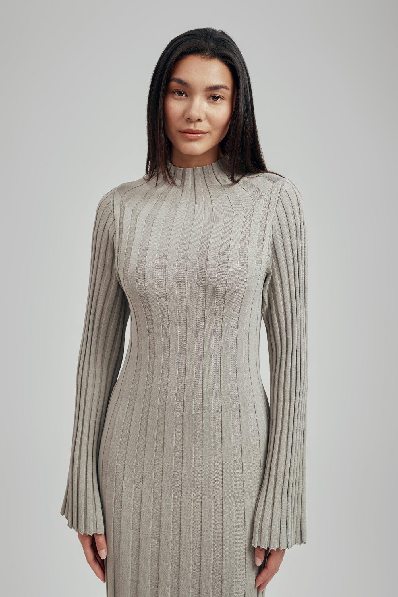 Remi Ribbed Knit Long Sleeve Maxi Dress