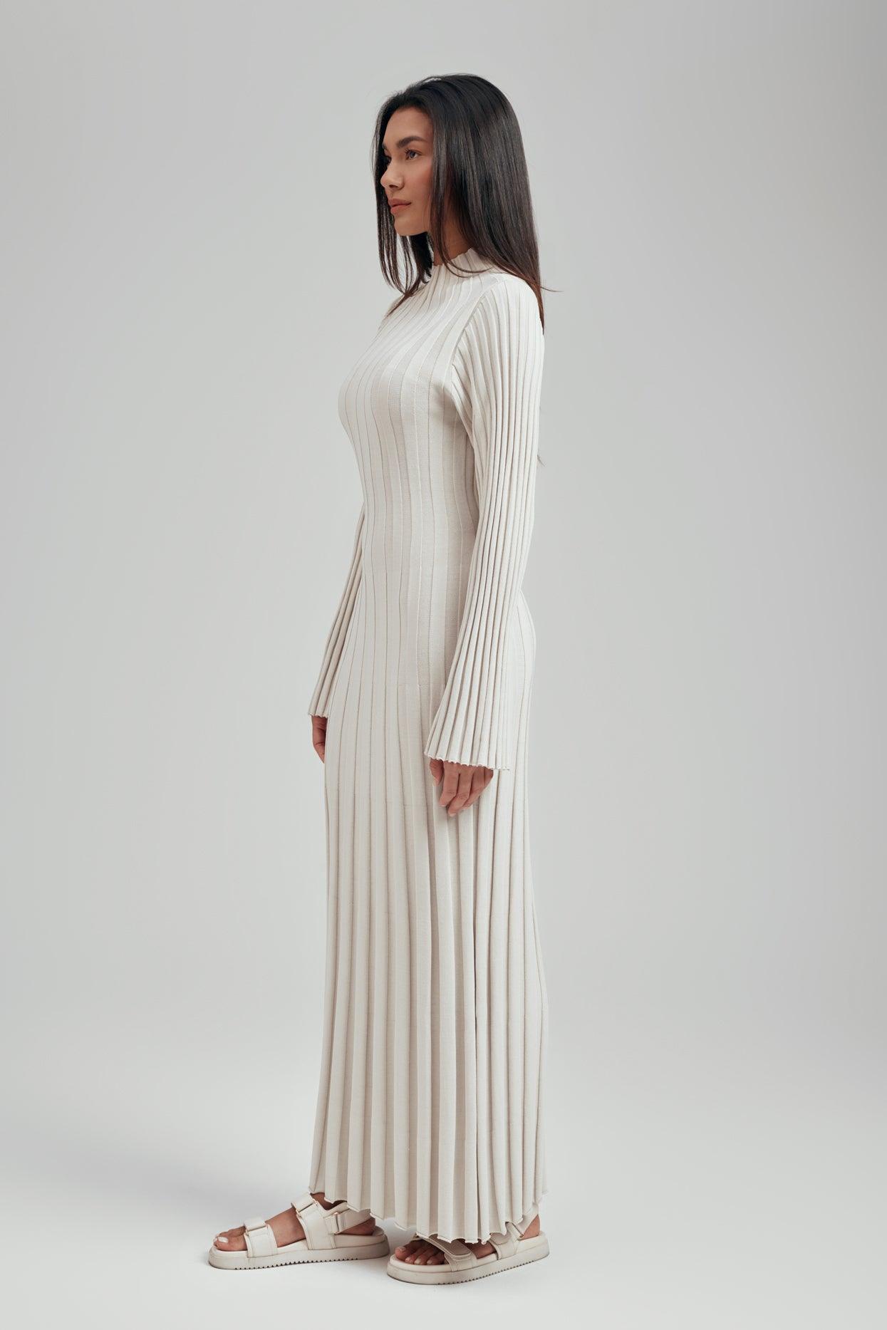 Remi Ribbed Knit Long Sleeve Maxi Dress