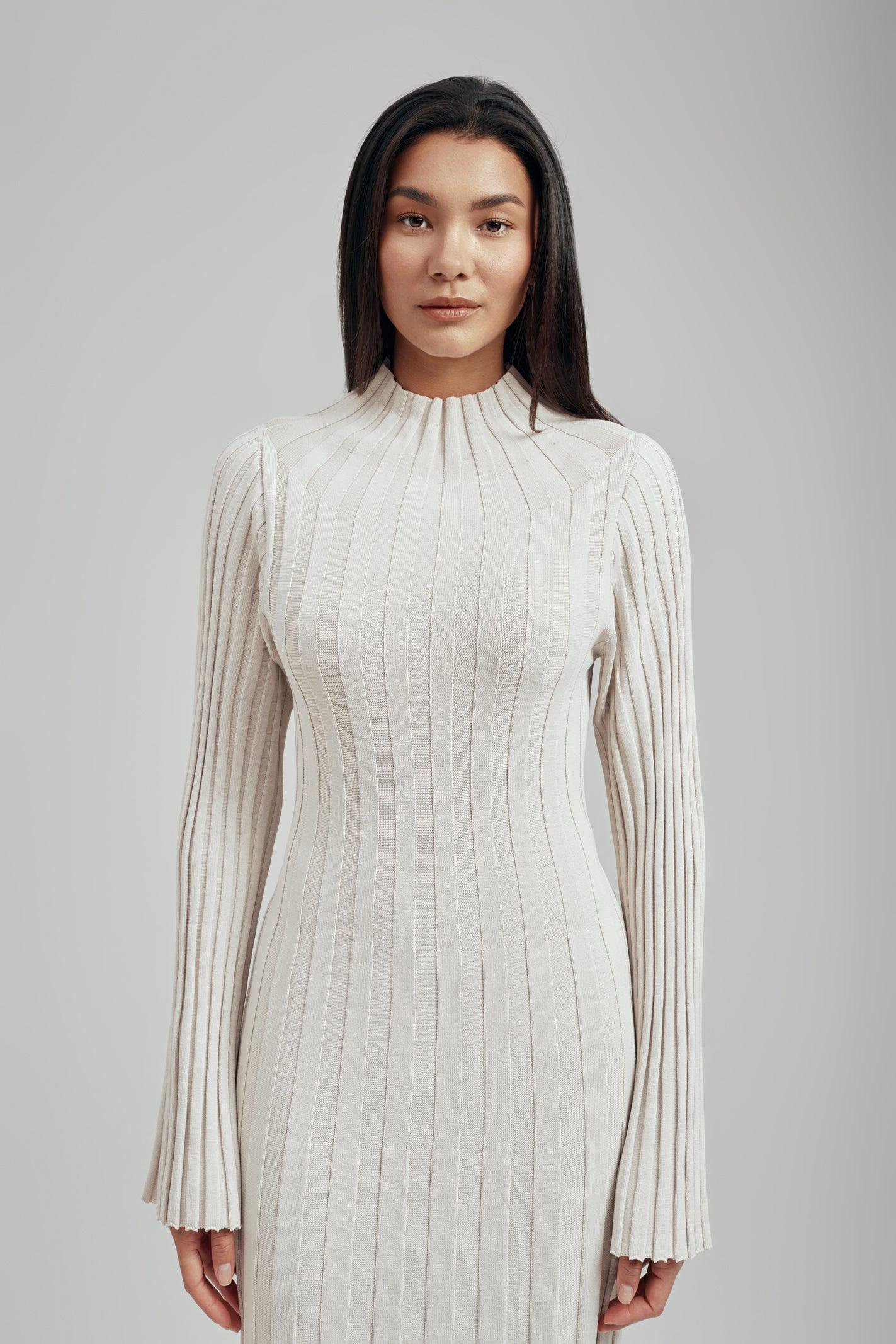 Remi Ribbed Knit Long Sleeve Maxi Dress