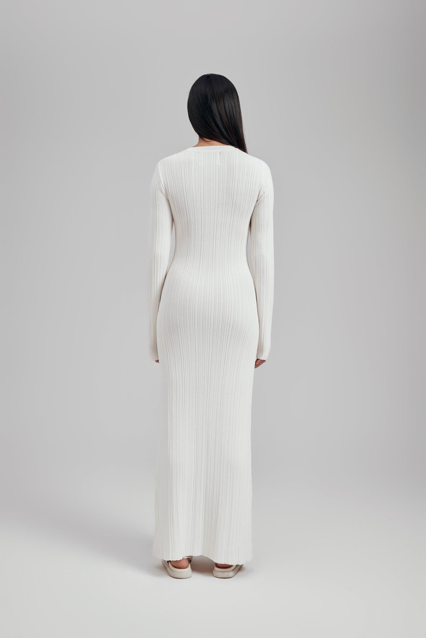 Ezra Long Sleeve Ribbed Knit Maxi Dress