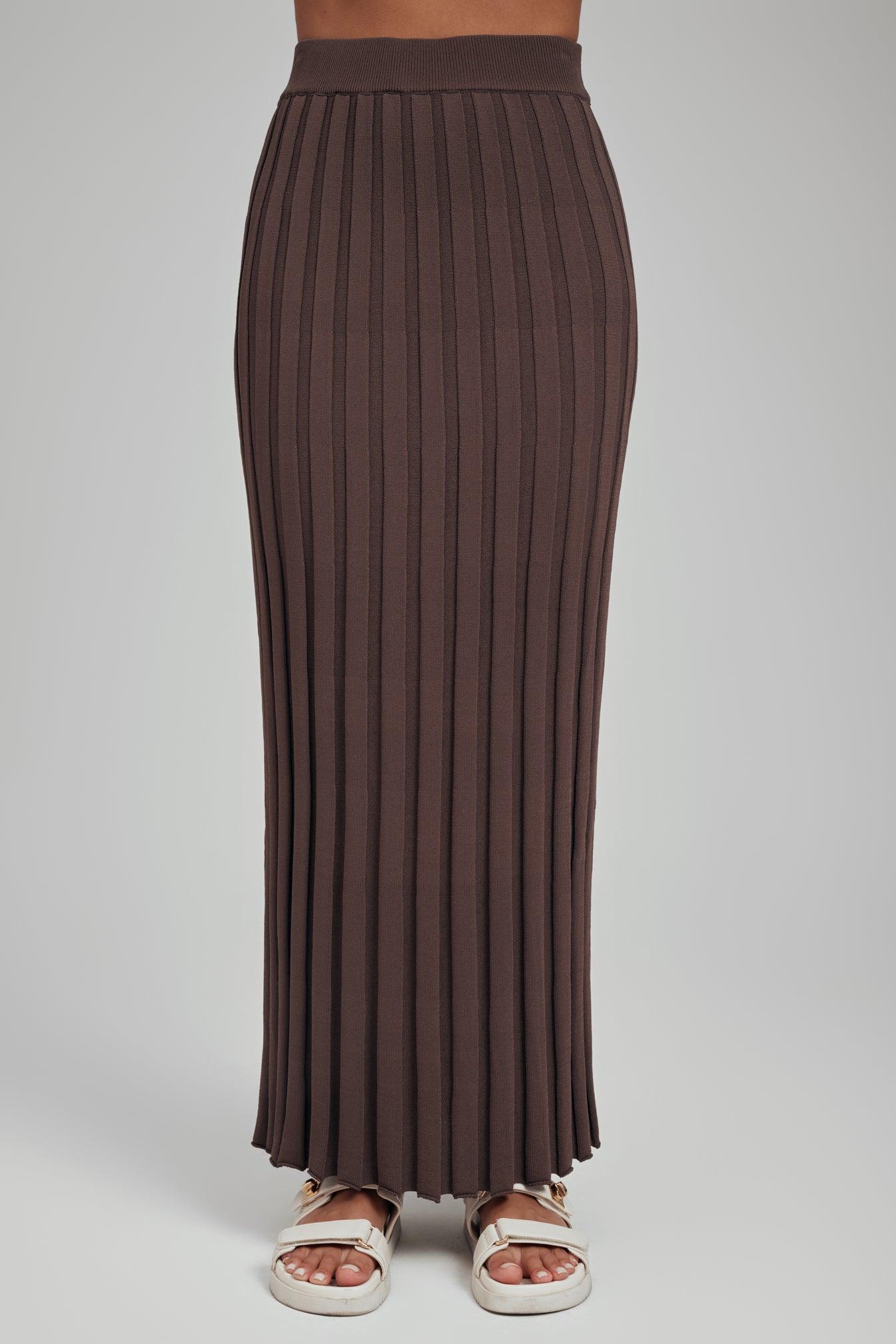 Luna Ribbed Knit Maxi Skirt