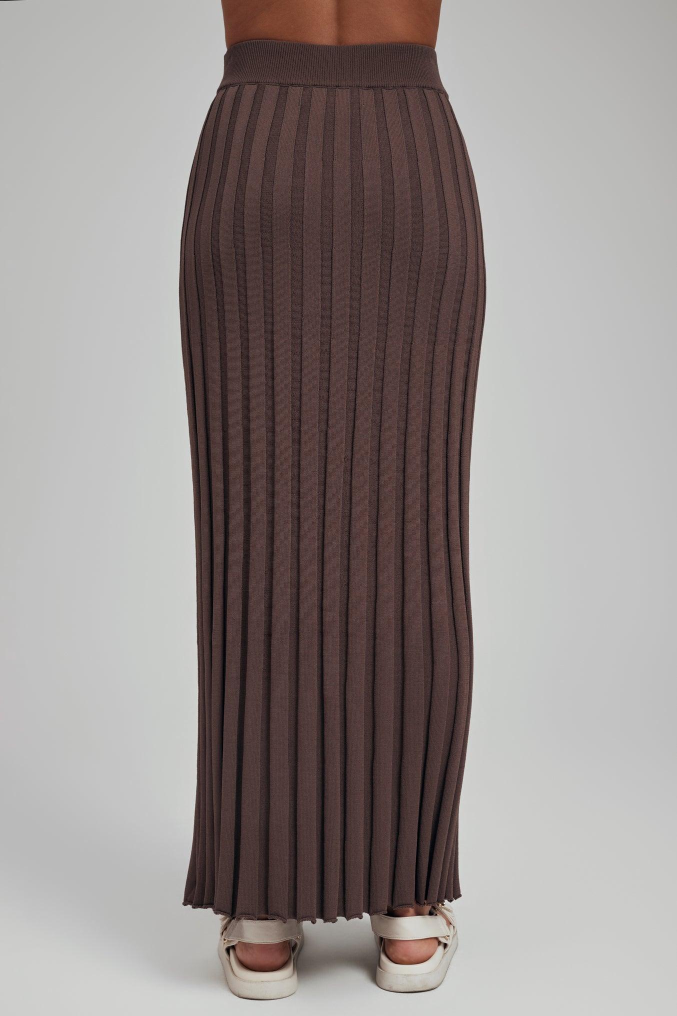 Luna Ribbed Knit Maxi Skirt