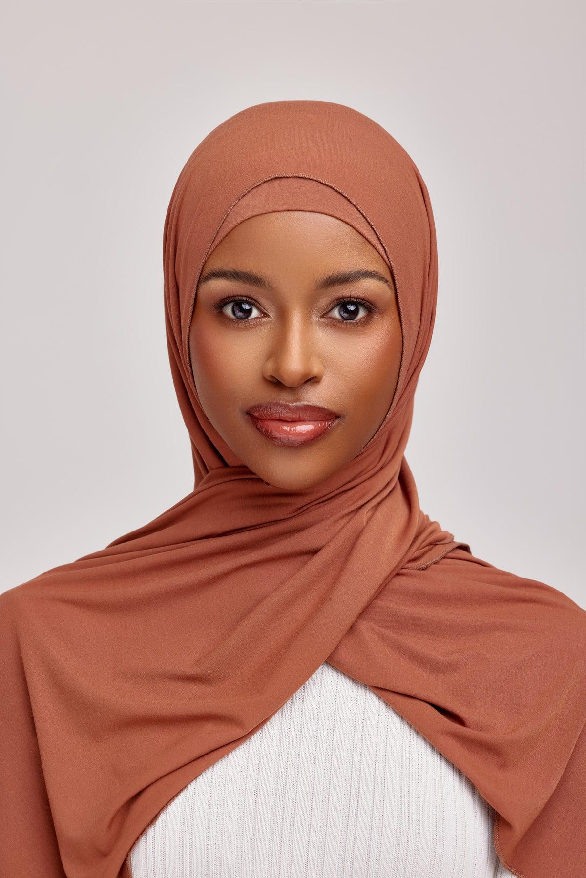 OEKO-TEX™ Bamboo Jersey Hijab Set - Burnt Ochre