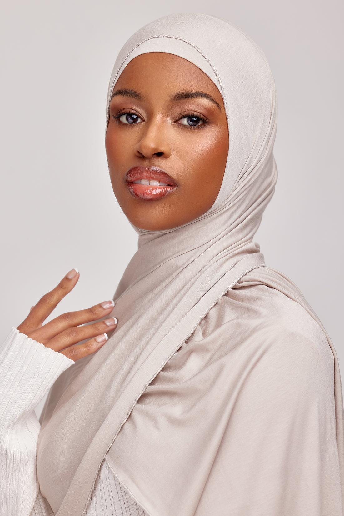 OEKO-TEX™ Bamboo Jersey Hijab Set - Toasted Sand