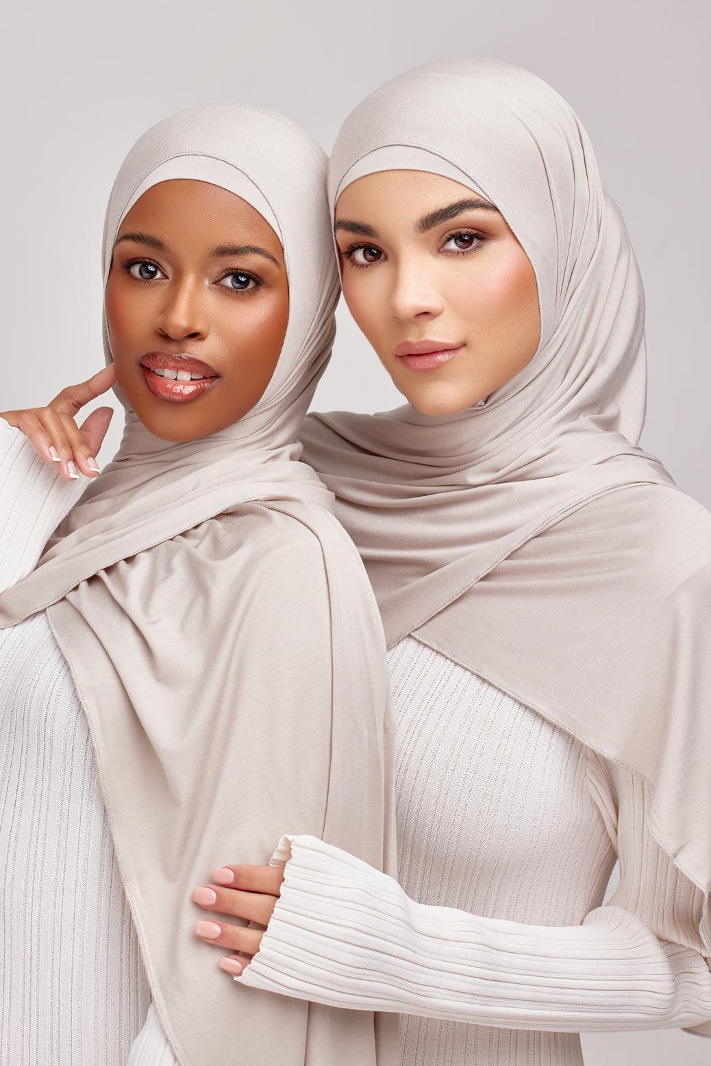 OEKO-TEX™ Bamboo Jersey Hijab Set - Toasted Sand