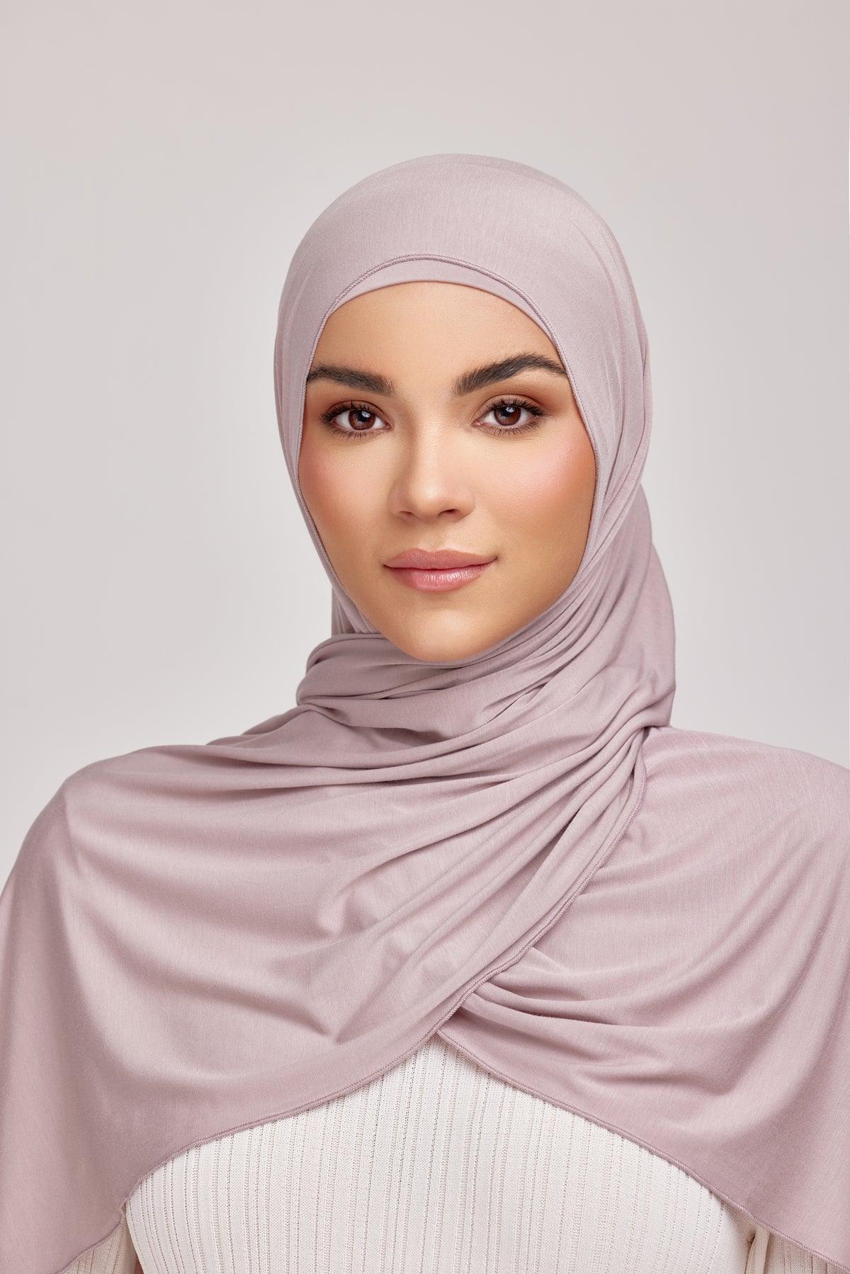 OEKO-TEX™ Bamboo Jersey Hijab Set - Orchid Oasis