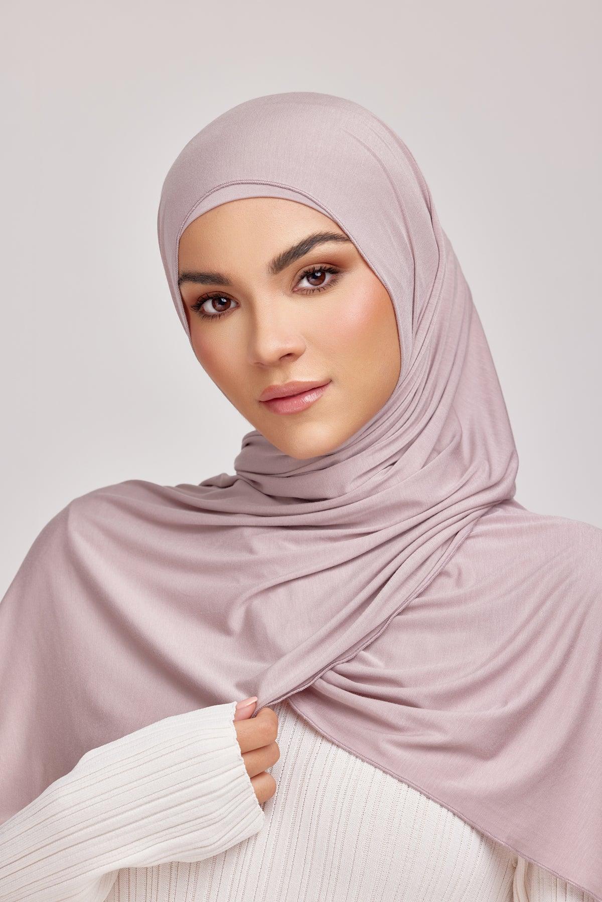 OEKO-TEX™ Bamboo Jersey Hijab Set - Orchid Oasis