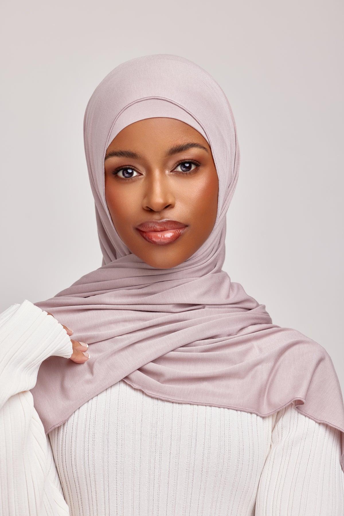 OEKO-TEX™ Bamboo Jersey Hijab Set - Orchid Oasis