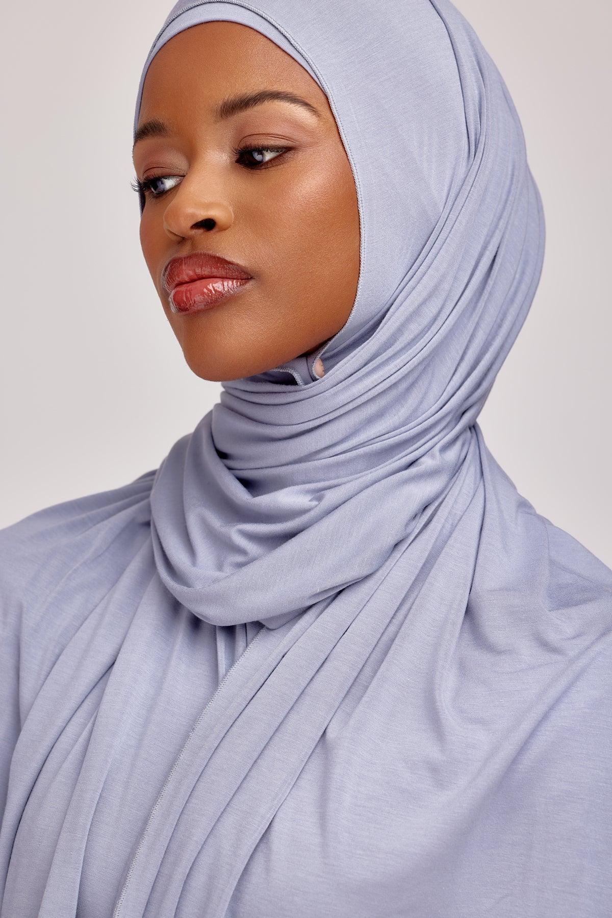 OEKO-TEX™ Bamboo Jersey Hijab Set - Indigo Isles