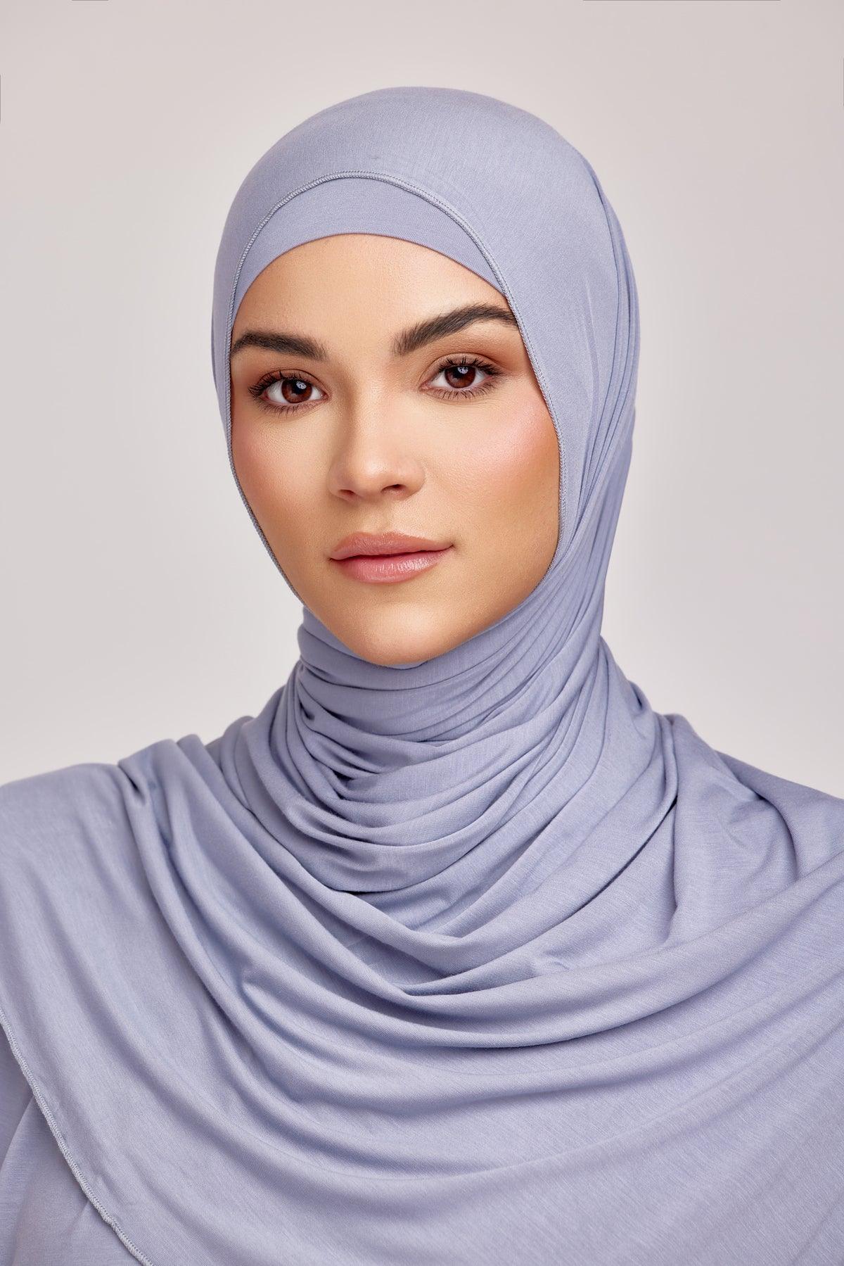 OEKO-TEX™ Bamboo Jersey Hijab Set - Indigo Isles