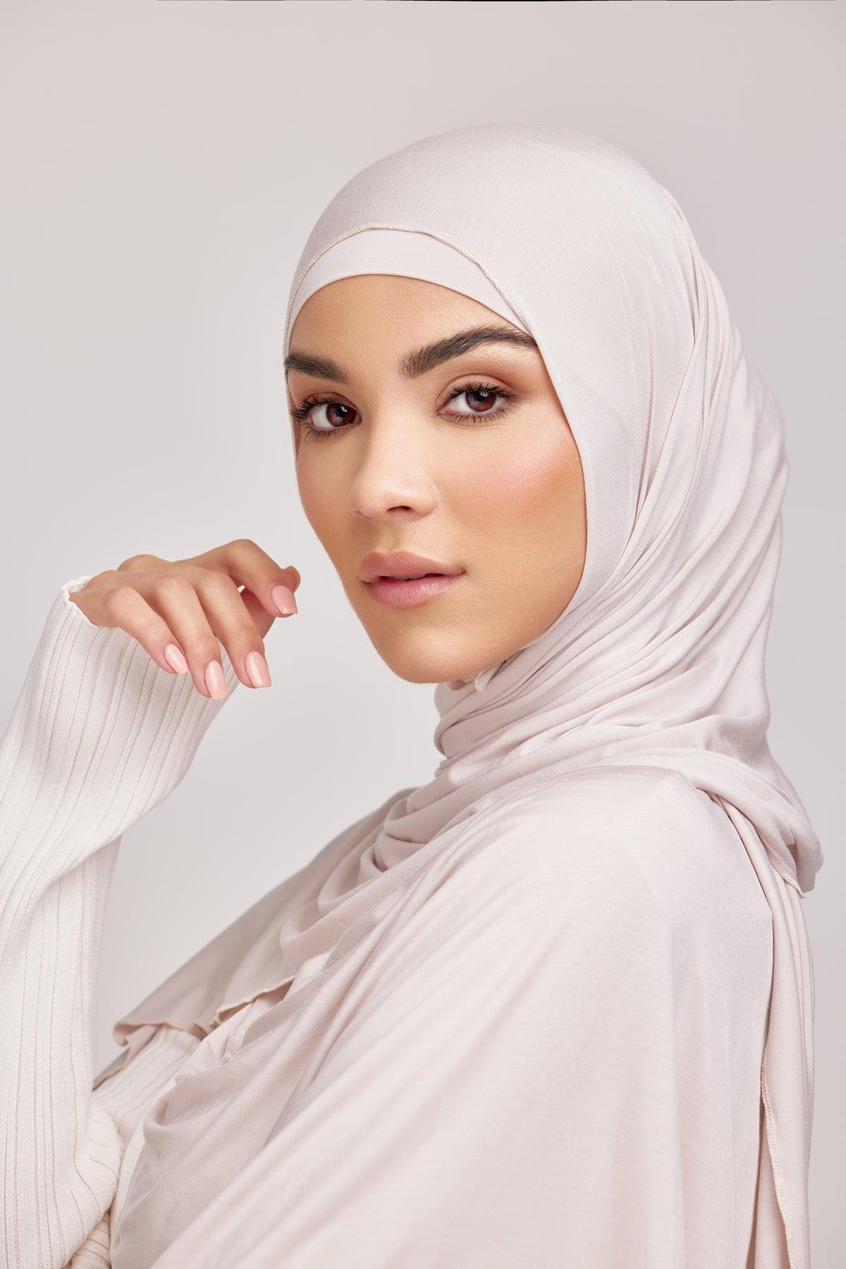 OEKO-TEX™ Bamboo Jersey Hijab Set - Blush Stone