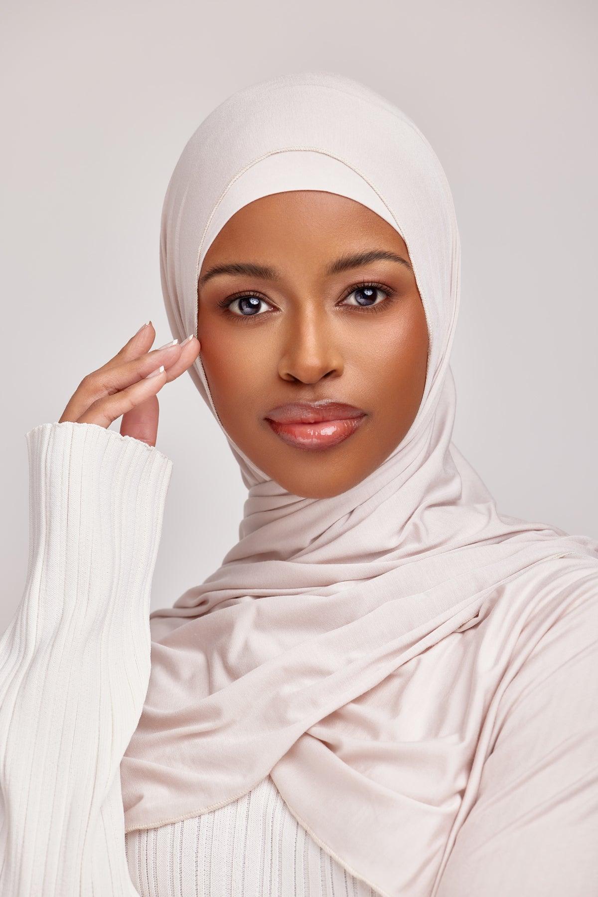 OEKO-TEX™ Bamboo Jersey Hijab Set - Blush Stone