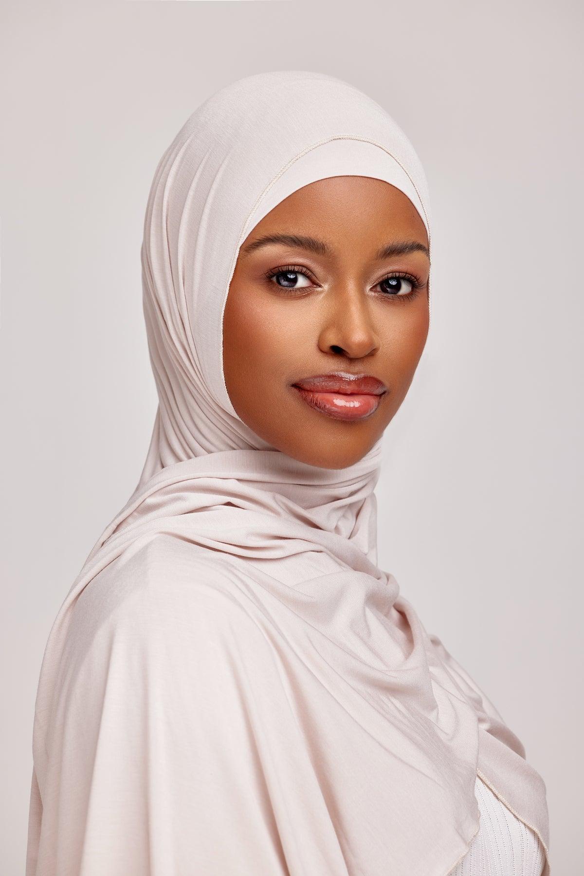 OEKO-TEX™ Bamboo Jersey Hijab Set - Blush Stone