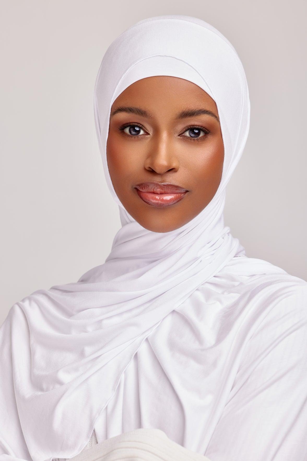 OEKO-TEX™ Bamboo Jersey Hijab Set - White