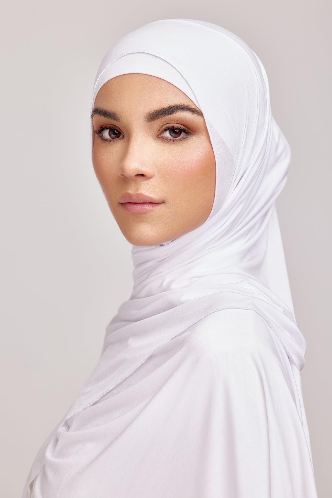 OEKO-TEX™ Bamboo Jersey Hijab Set - White