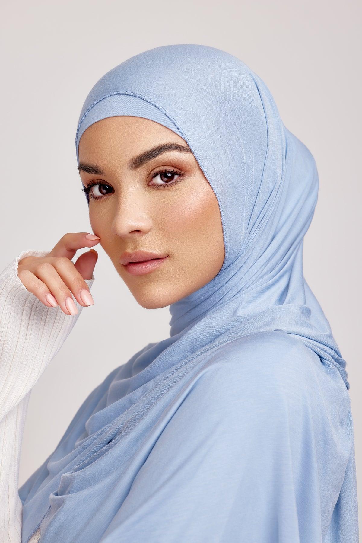 OEKO-TEX™ Bamboo Jersey Hijab Set - Azure Sky