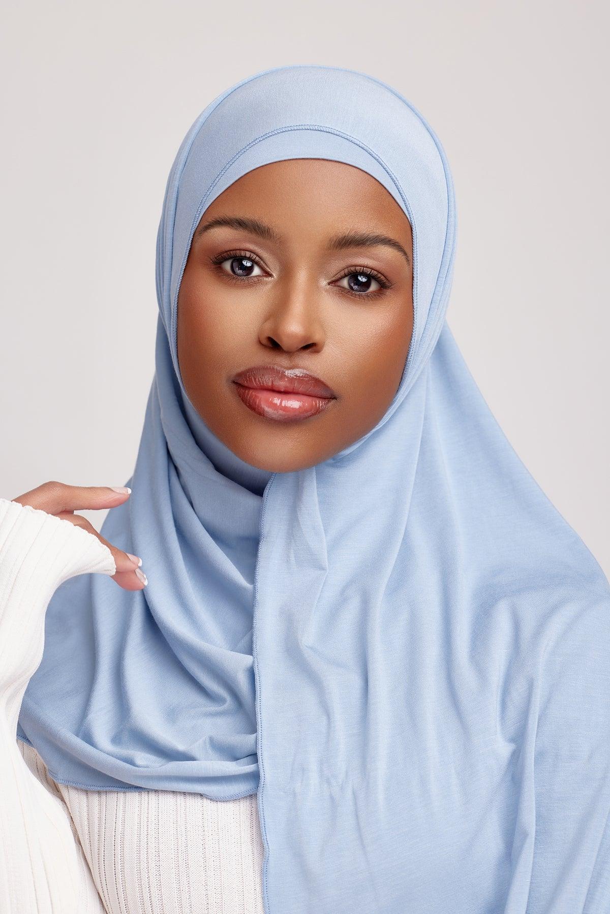 OEKO-TEX™ Bamboo Jersey Hijab Set - Azure Sky