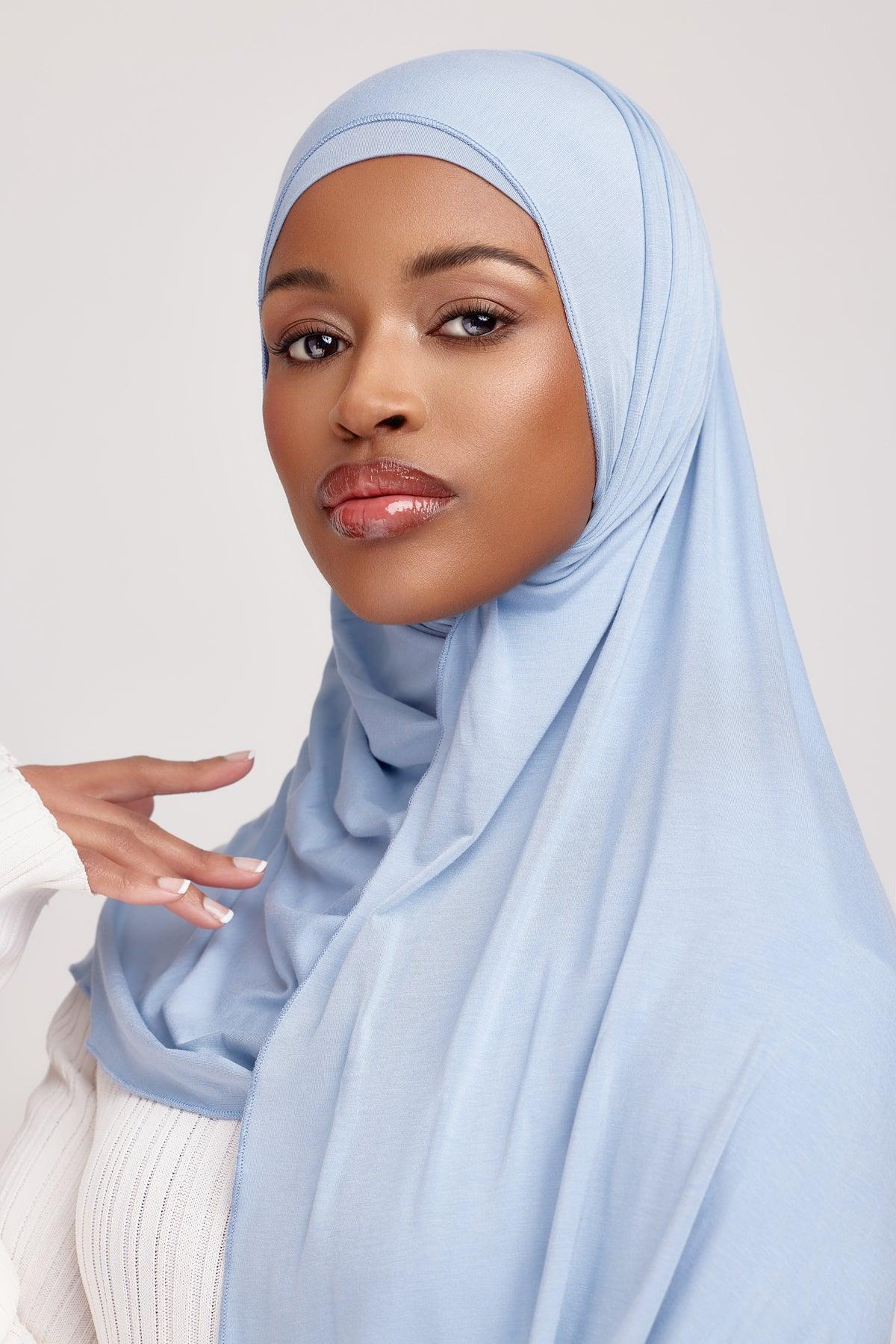 OEKO-TEX™ Bamboo Jersey Hijab Set - Azure Sky