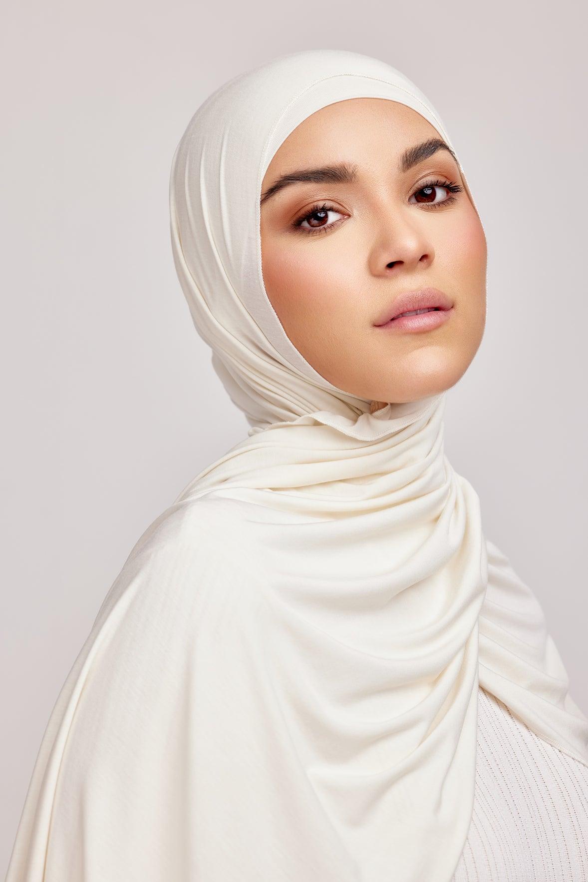 OEKO-TEX™ Bamboo Jersey Hijab Set - Off White