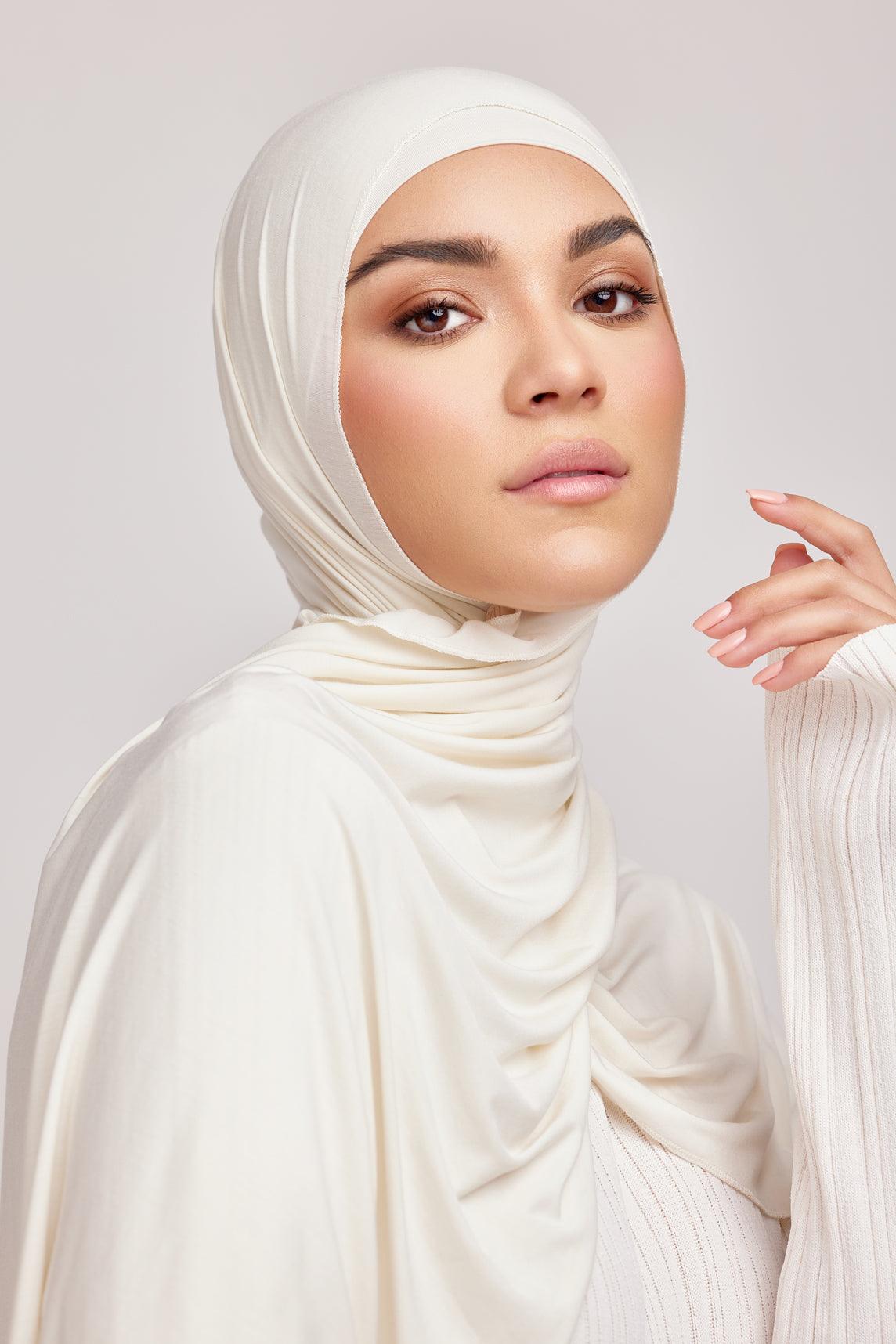 OEKO-TEX™ Bamboo Jersey Hijab Set - Off White