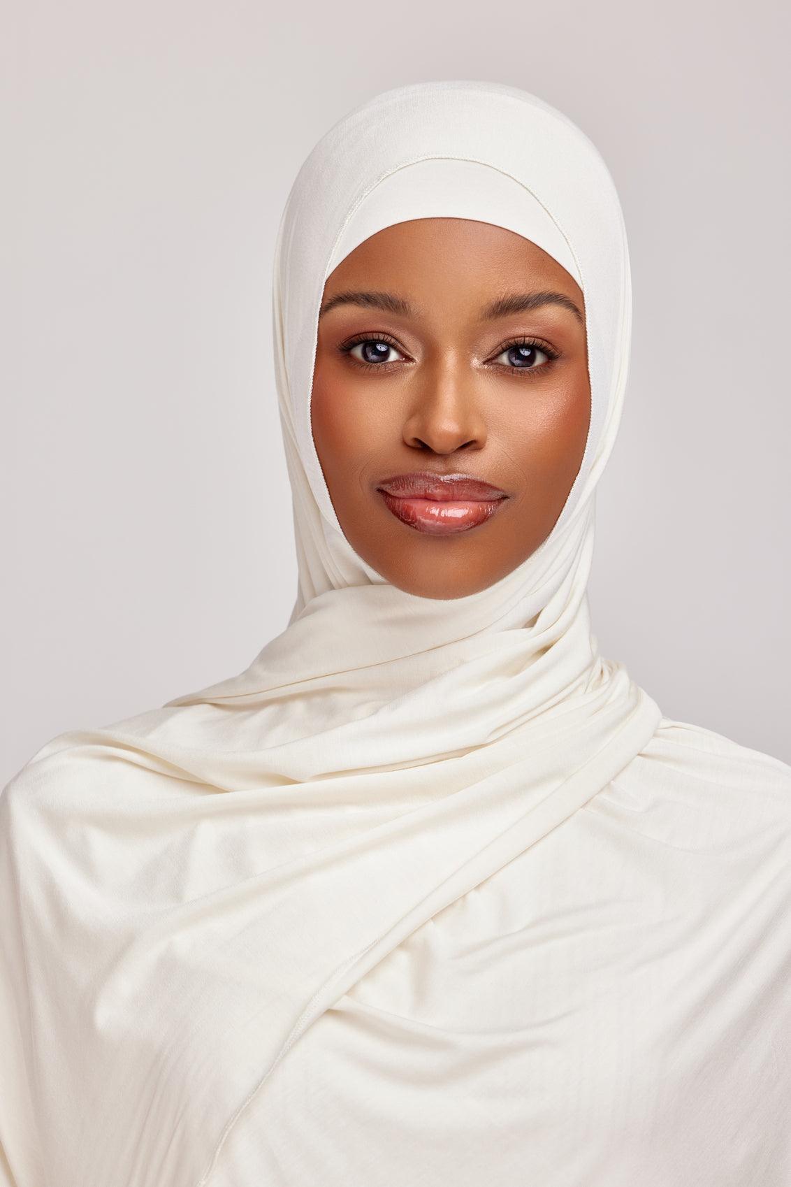 OEKO-TEX™ Bamboo Jersey Hijab Set - Off White