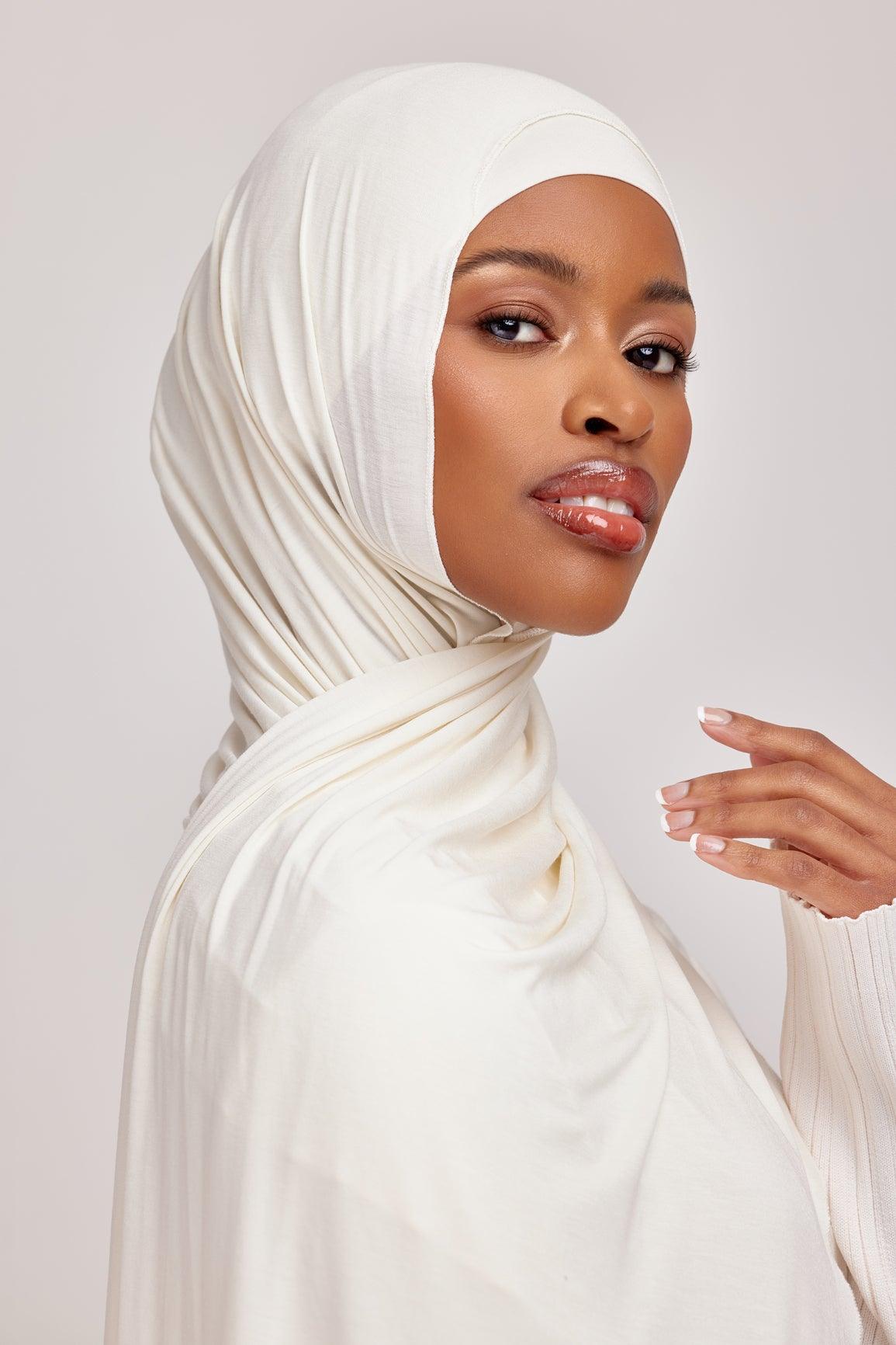 OEKO-TEX™ Bamboo Jersey Hijab Set - Off White