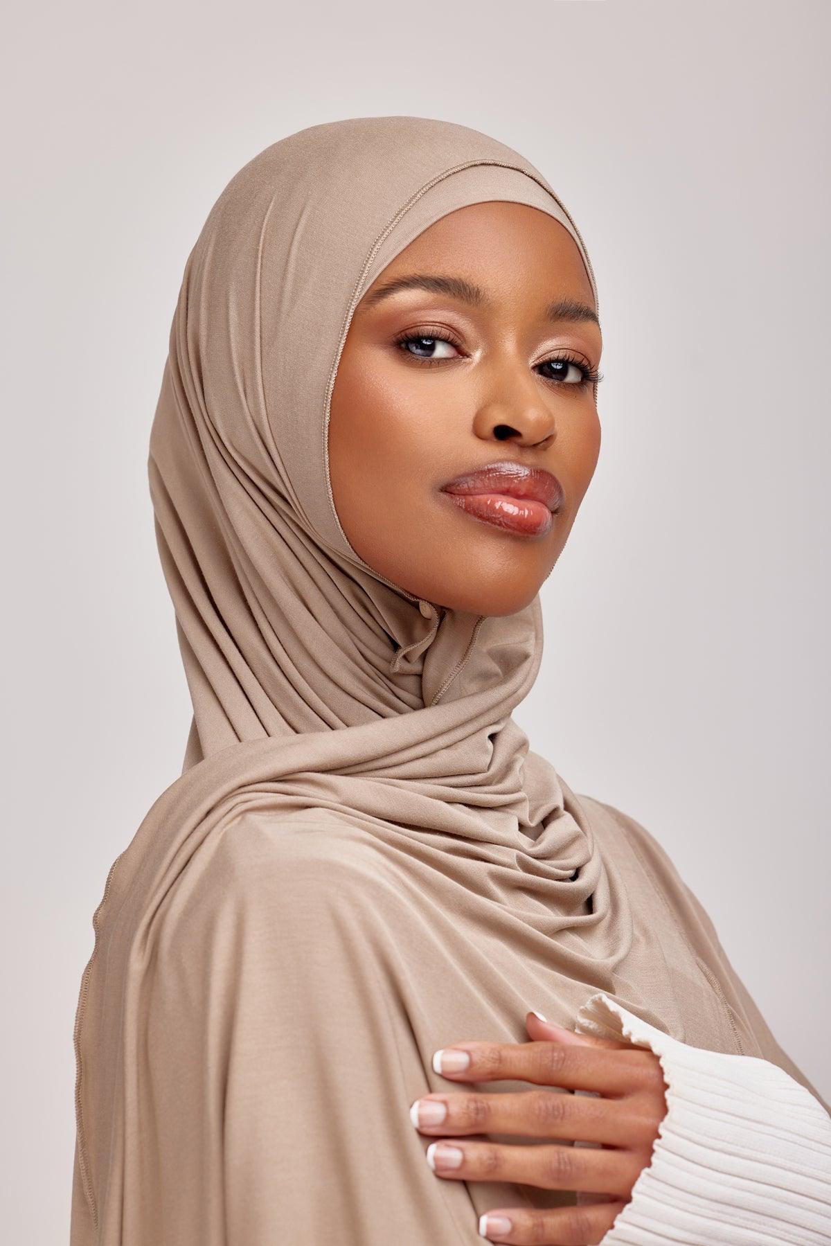 OEKO-TEX™ Bamboo Jersey Hijab Set - Sunset Beach