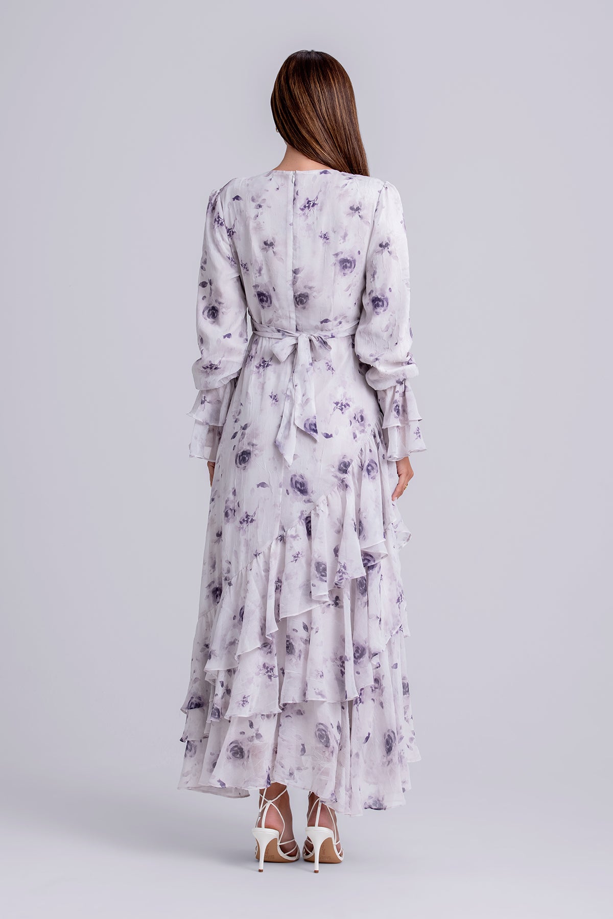 Selena Long Sleeve Maxi Dress- Violet Veil