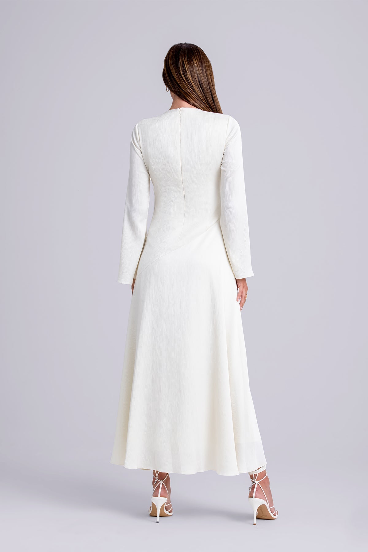 Irva Long Sleeve Maxi Dress- Ivory