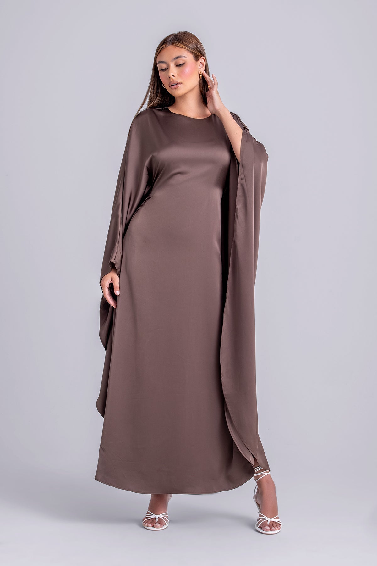 Nadine Abaya Kaftan- Chocolate