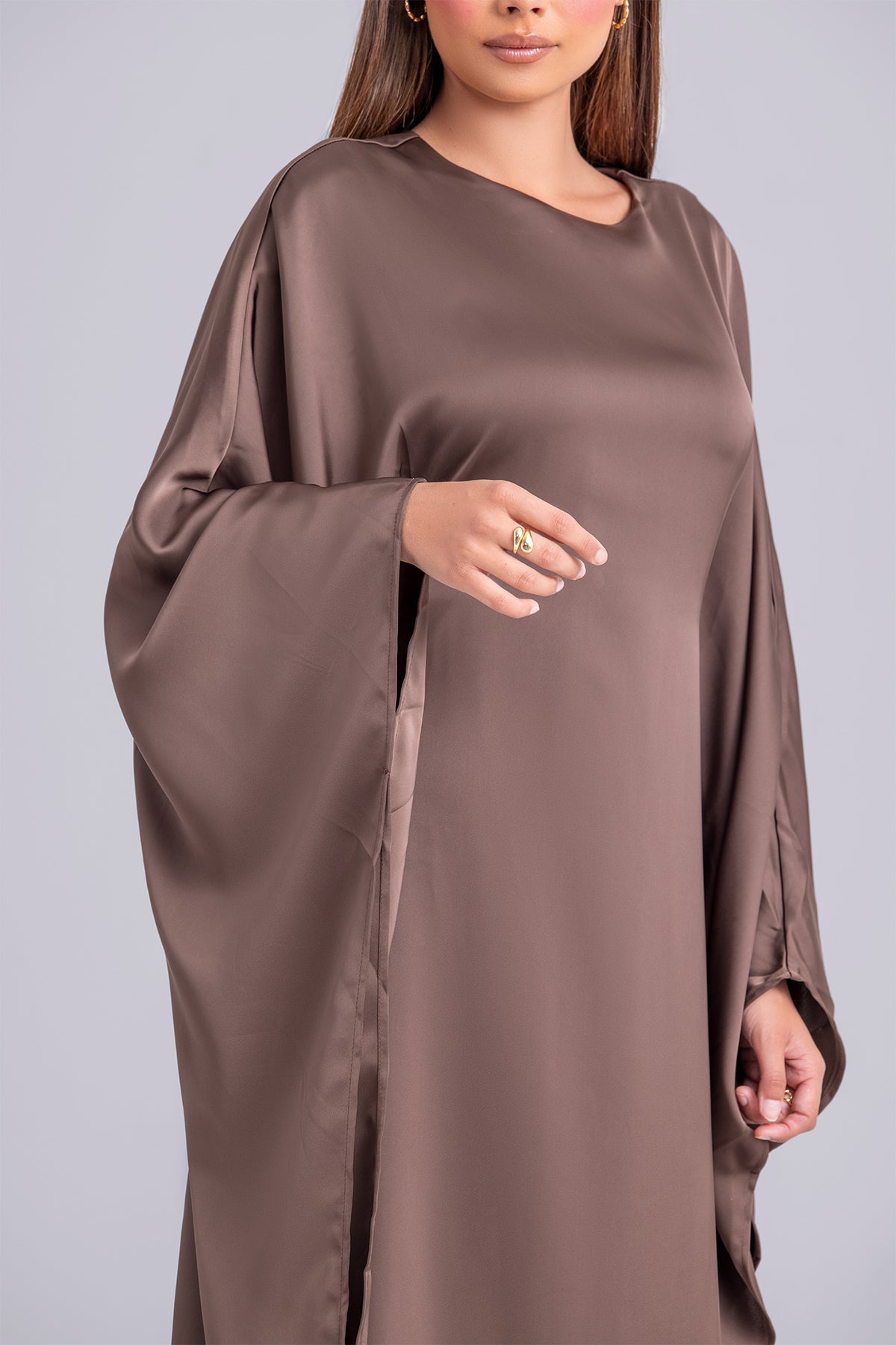 Nadine Abaya Kaftan- Chocolate