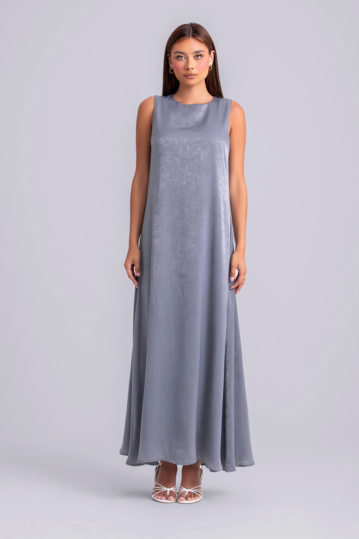 Zahra Two Piece Abaya Set- Misty Sapphire