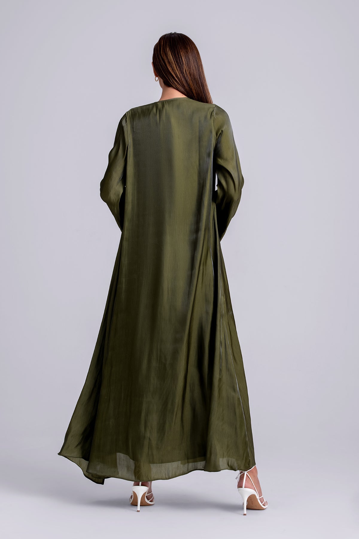 Nora Two Piece Abaya Set- Moss