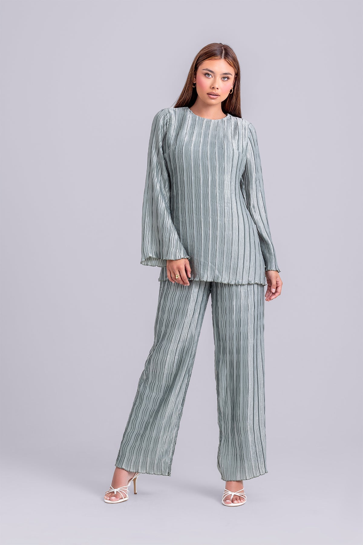 Hanadi Two Piece Matching Set- Sage