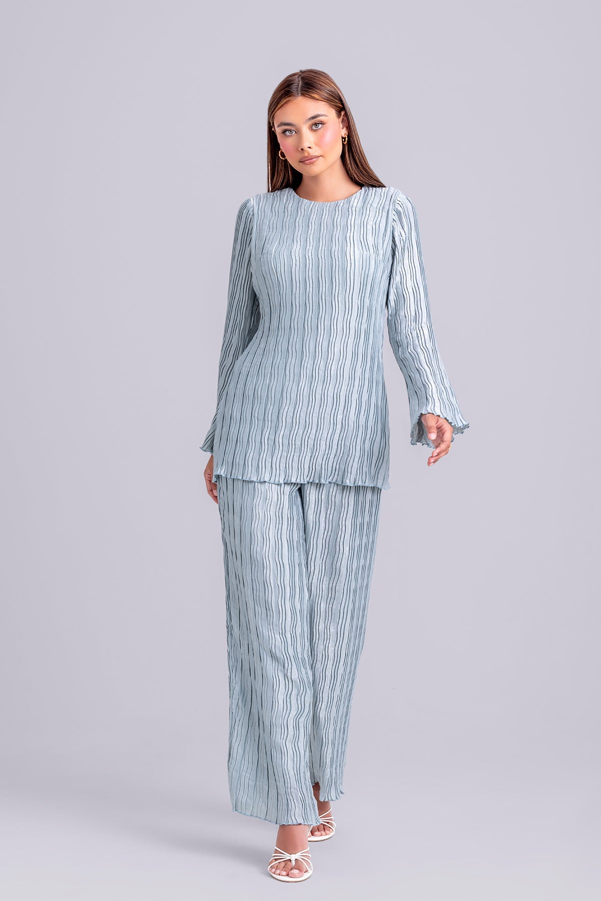 Hanadi Two Piece Matching Set- Sky