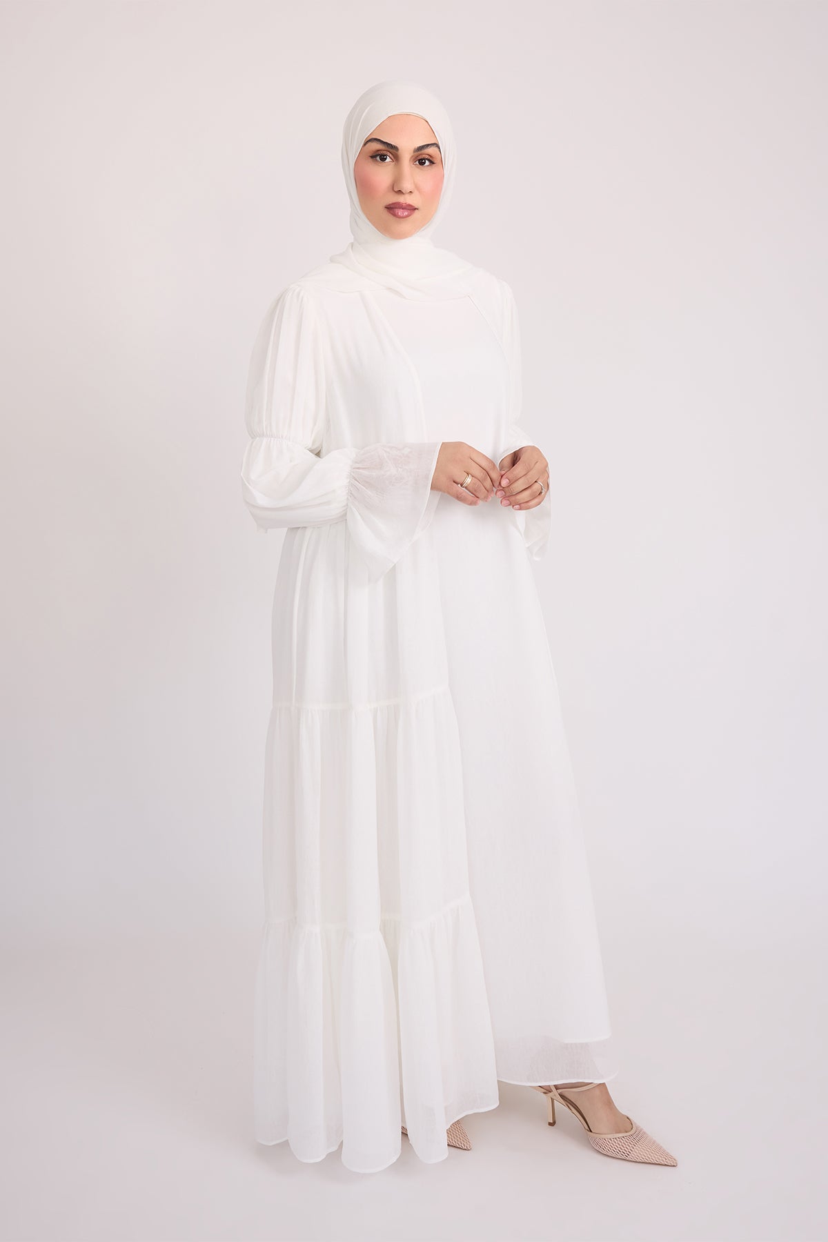 Bohemian Abaya Set - Cream