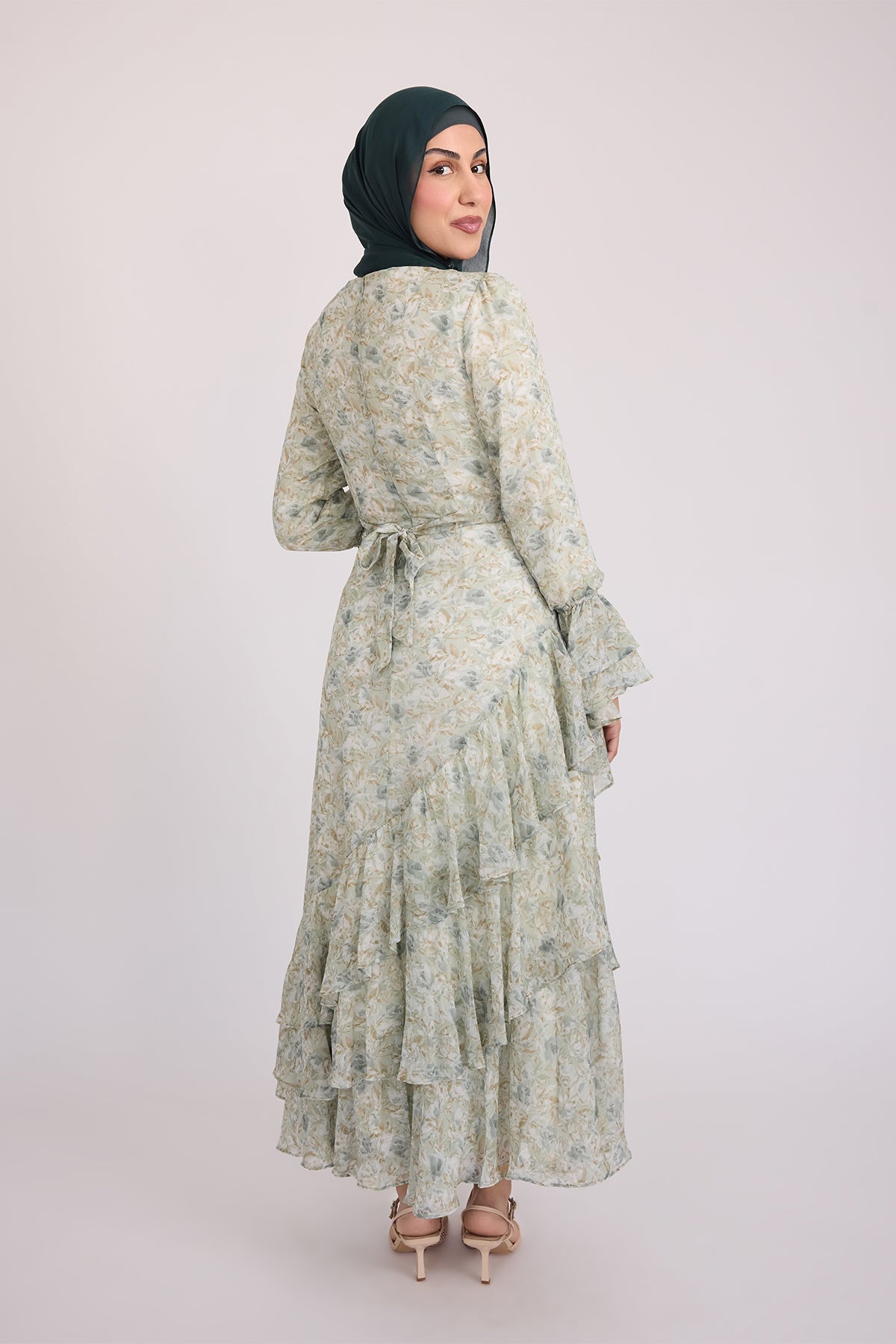 Selena Long Sleeve Maxi Dress - Green