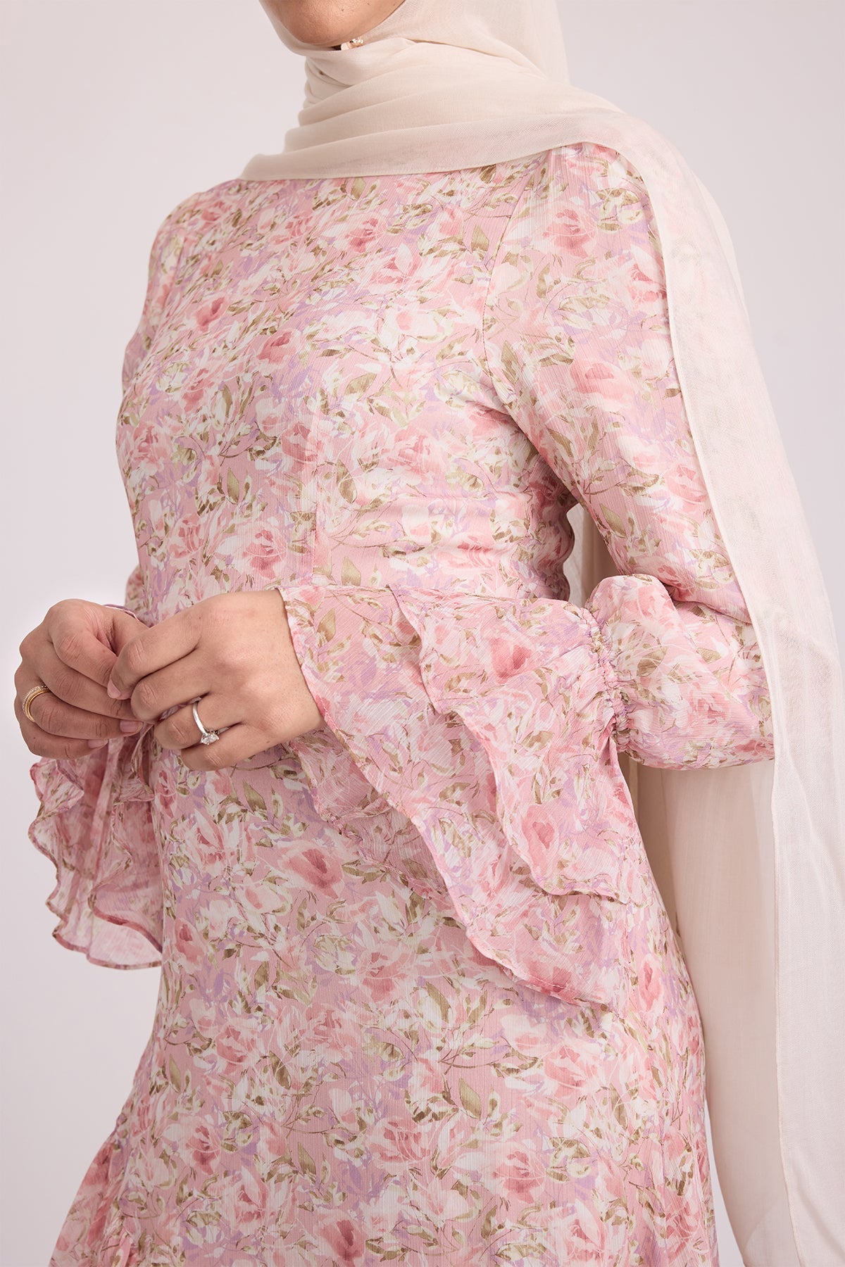 Selena Long Sleeve Maxi Dress - Rose