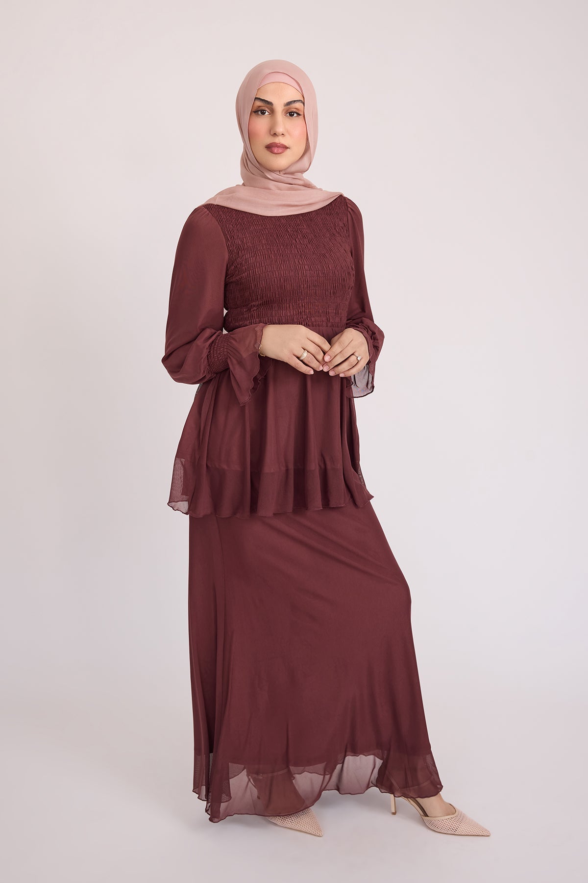 Krina Top and Skirt - Plum