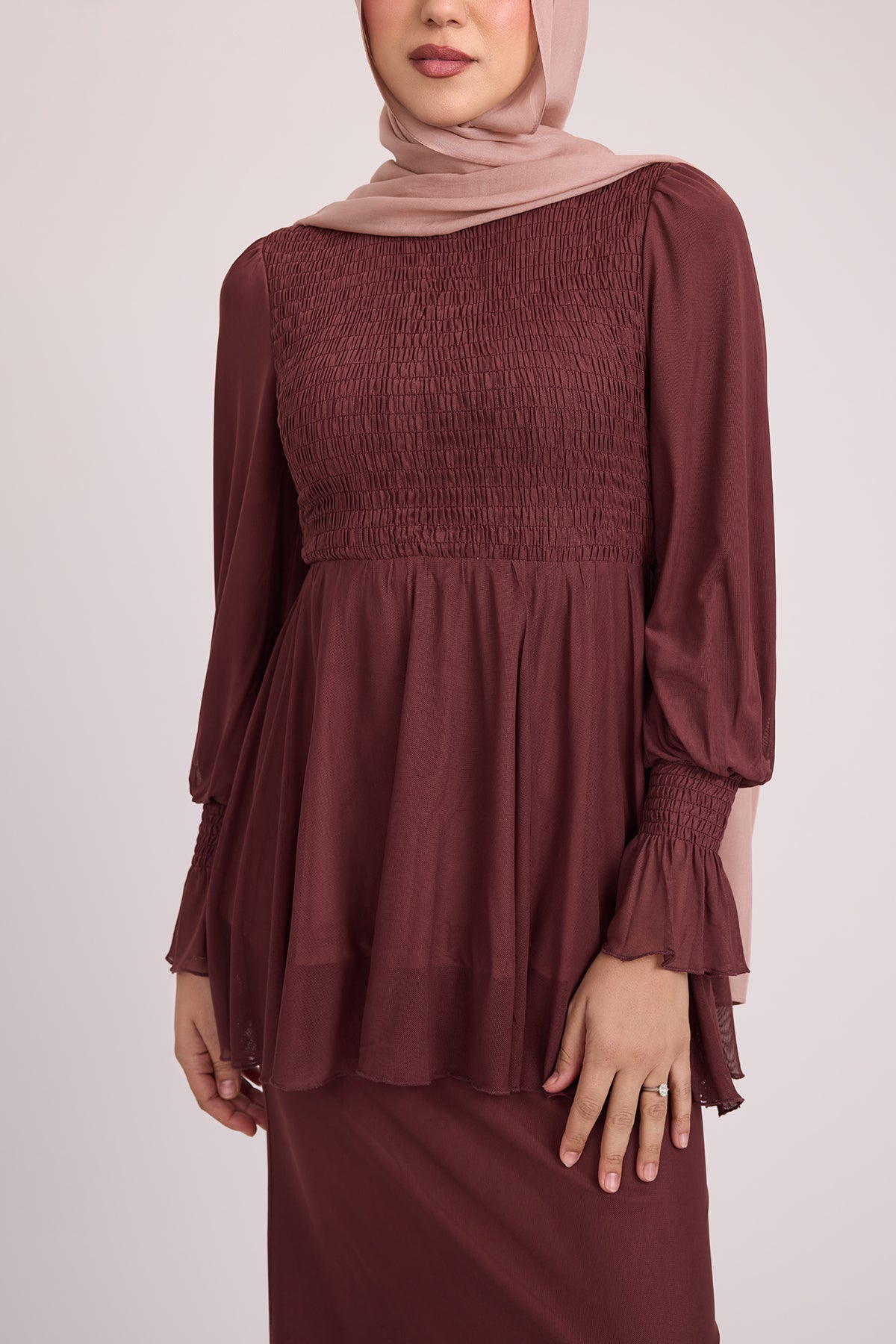 Krina Top and Skirt - Plum