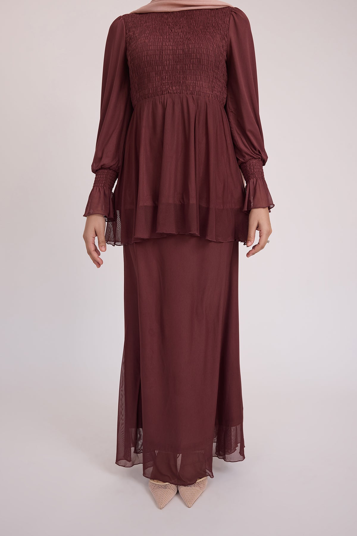 Krina Top and Skirt - Plum