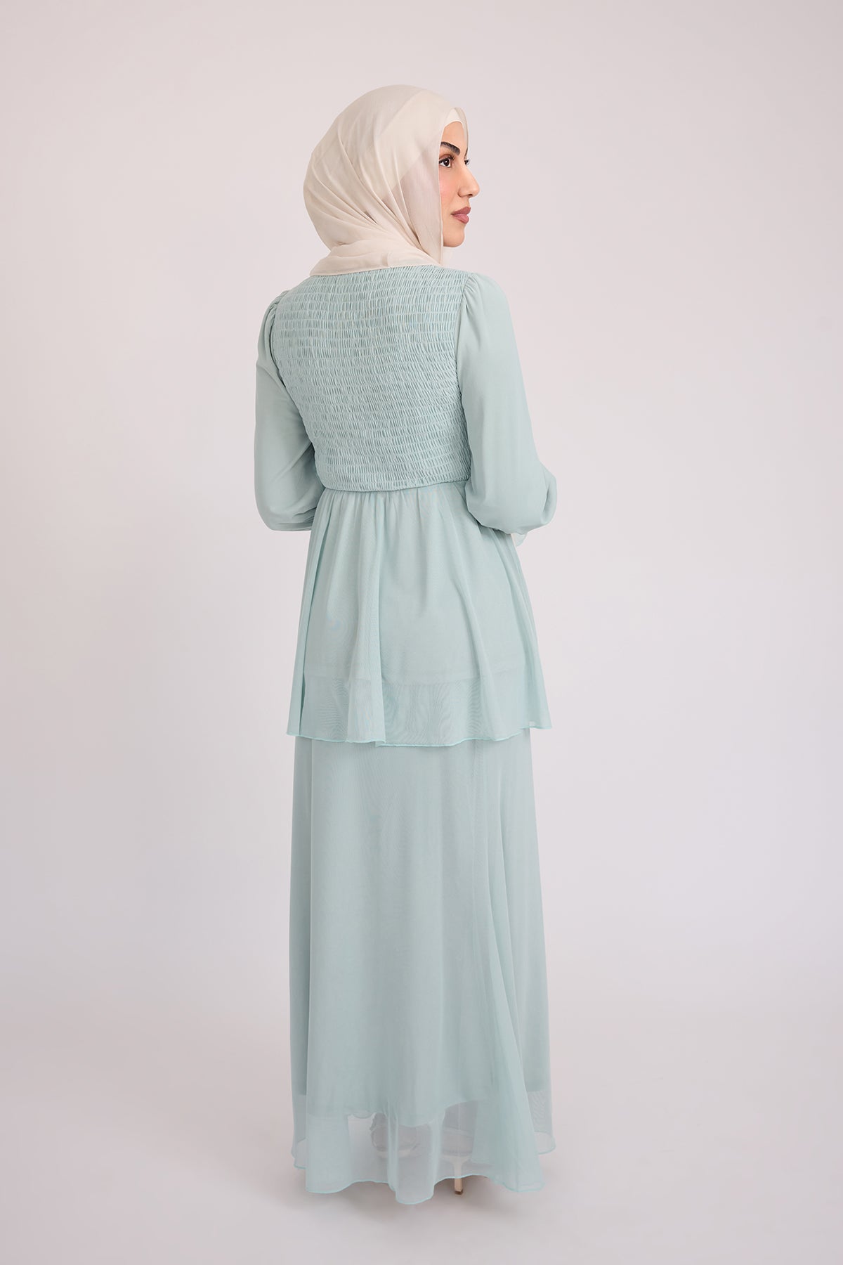 Krina Top and Skirt - Sage Blue