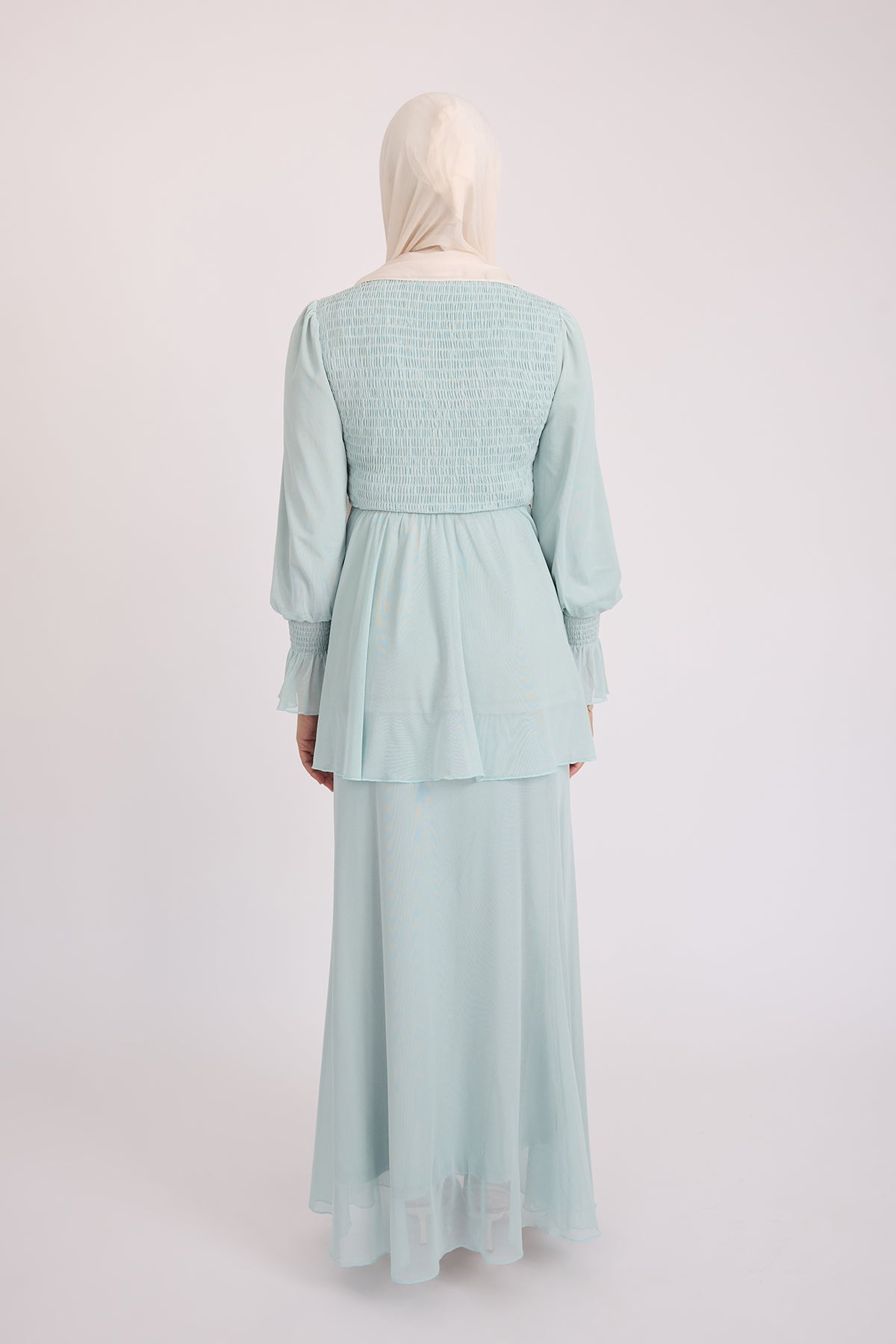 Krina Top and Skirt - Sage Blue