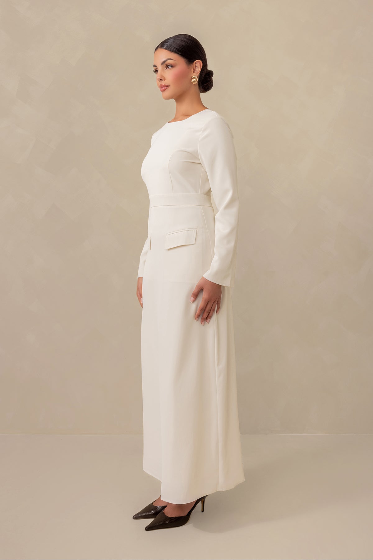 Love Me Always Long Sleeve Maxi Dress - Cream