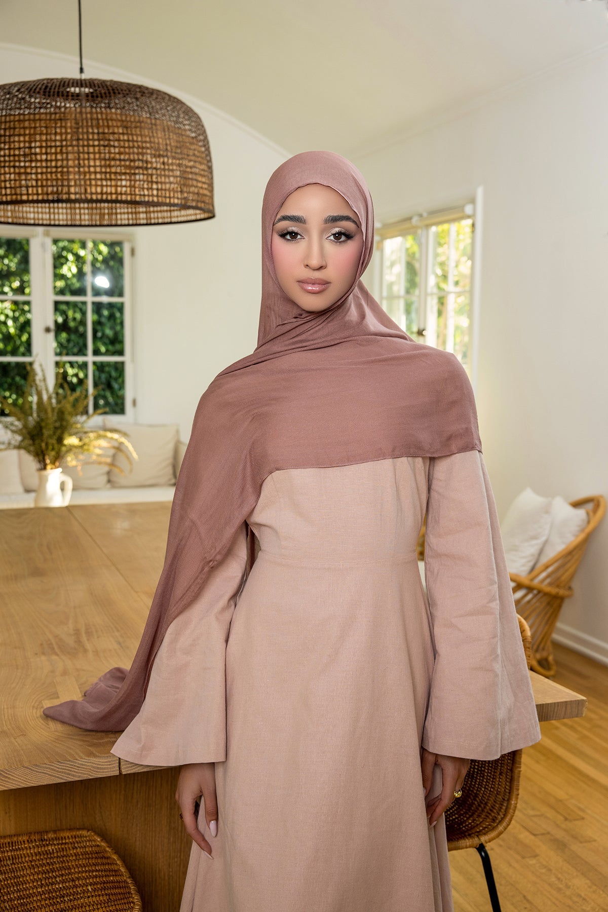 Essential Modal Hijab - Hibiscus