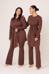 Amara Two Piece Matching Set- Mocha - Zahraa The Label