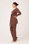 Amara Two Piece Matching Set- Mocha - Zahraa The Label