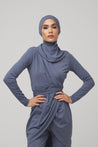 Anya 3 Piece Modest Swimsuit - Sea Blue - Zahraa The Label