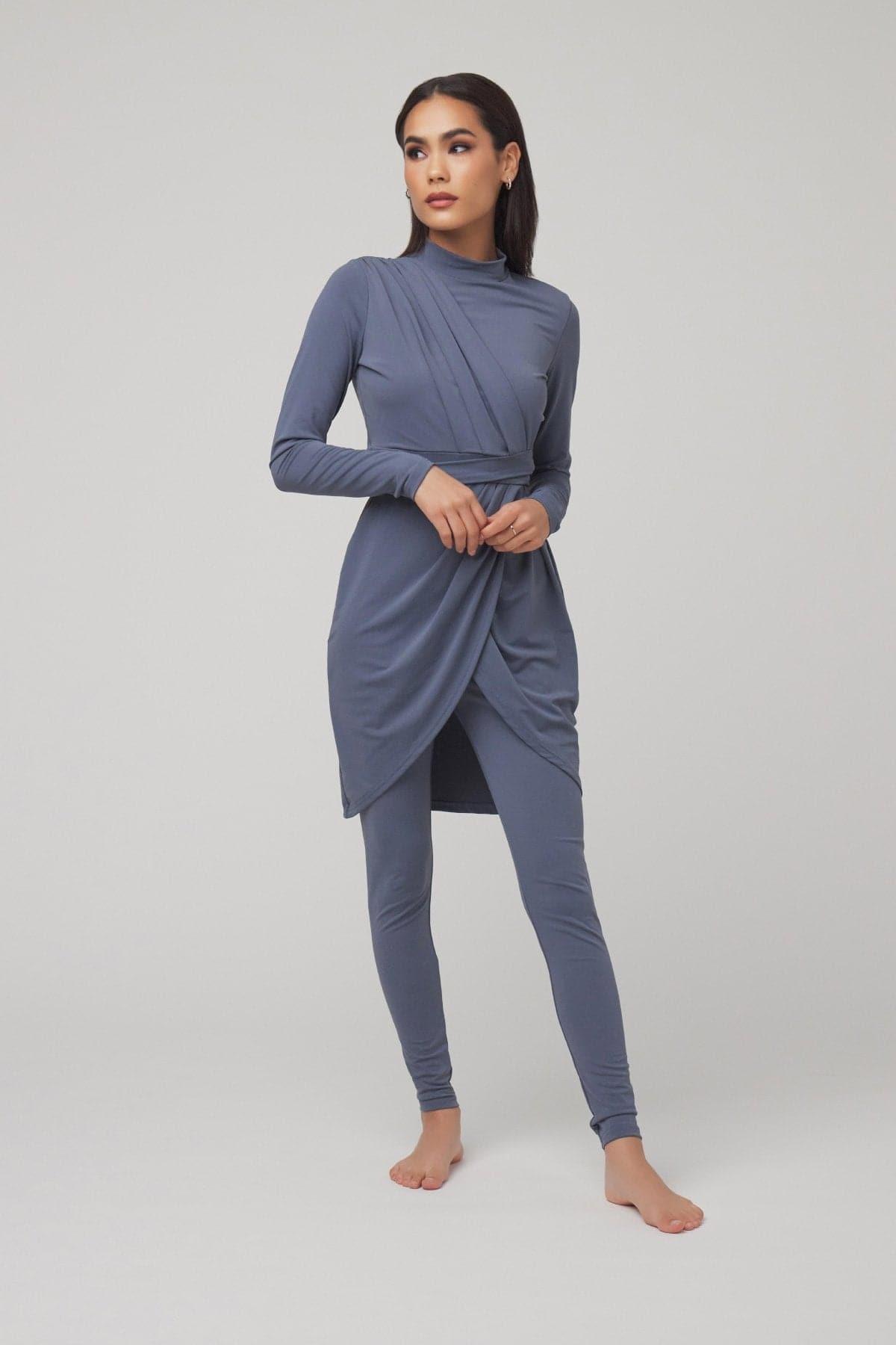 Anya 3 Piece Modest Swimsuit - Sea Blue - Zahraa The Label